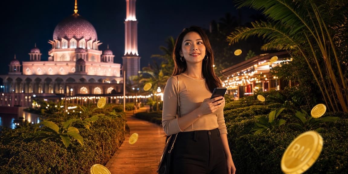 Putrajaya user playing cuci12 jackpot slots on a smartphone